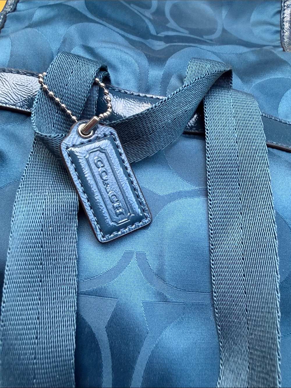 Coach Royal Blue Signature Drawstring Backpack - Picture 5 of 7